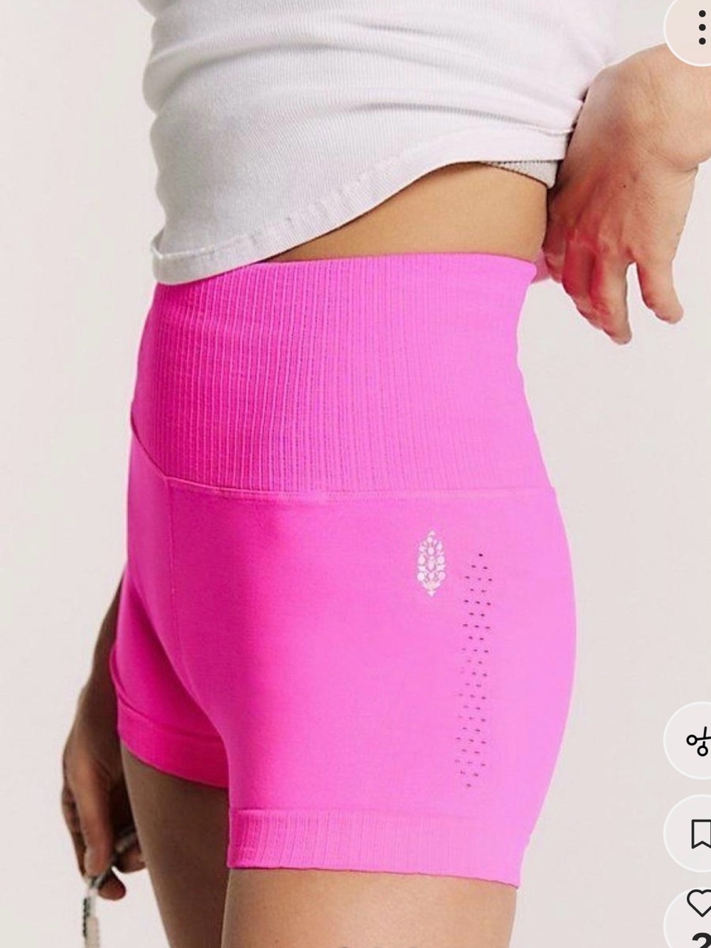 Free People Movement High-Waist Pink Women’s Seamless Active Shorts XS/S